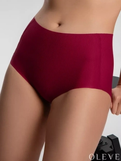 Бесшовные трусы в рубчик Plus size