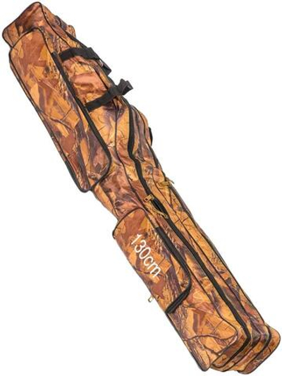 Чехол для удочек мягкий 130см 2 отсека коричневый
