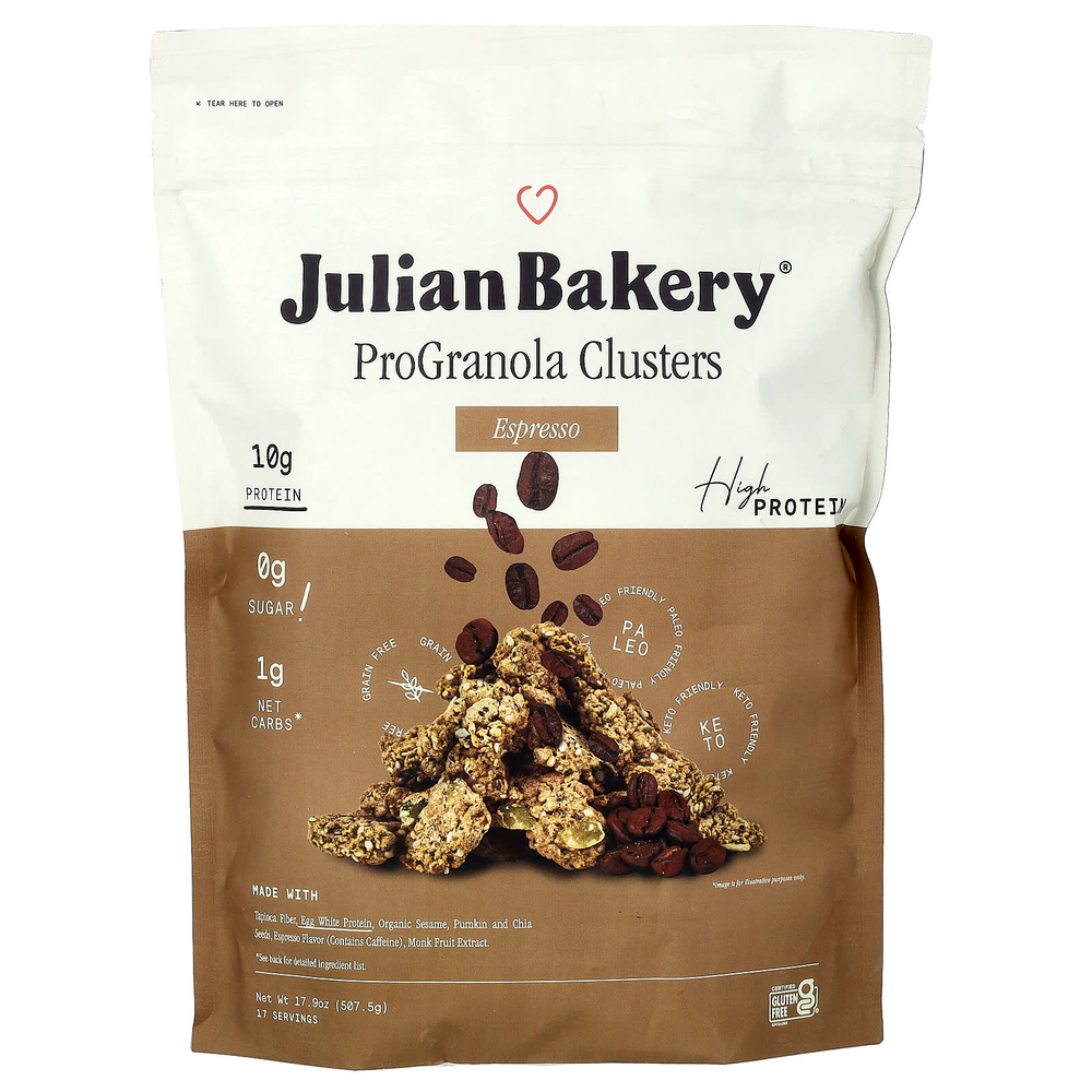 Julian Bakery, ProGranola, со вкусом эспрессо, 507,5 г (17,9 унции)