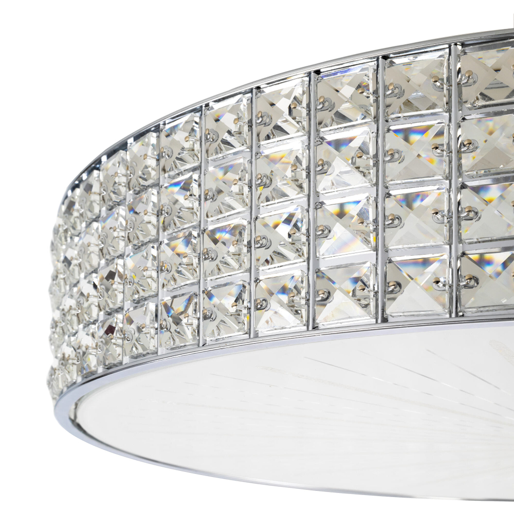 Citilux Портал CL32410G1 LED RGB Люстра хрустальная с пультом Хром