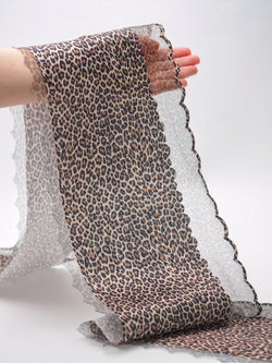 Вышивка на сетке леопардовая ширина 19 см