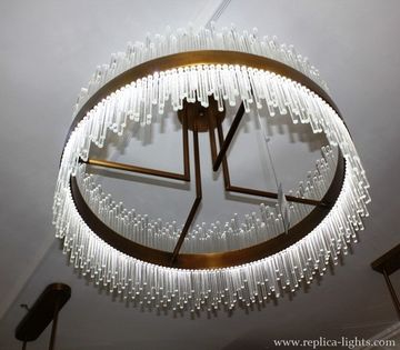 replica  LED 100 cm  oval  gold   Pendant ( Baroncelli  style )
