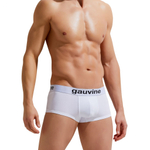 Мужские трусы-боксеры с брендированной резинкой Gauvine (Размер: XL) (Цвет: белый)