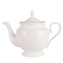 Чайник " " v=1300мл с золотой окантовкой (фарфор) (подарочная упаковка)