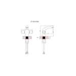 Смеситель для раковины 1/2 кер CN10866 CRON литой, ХРОМ