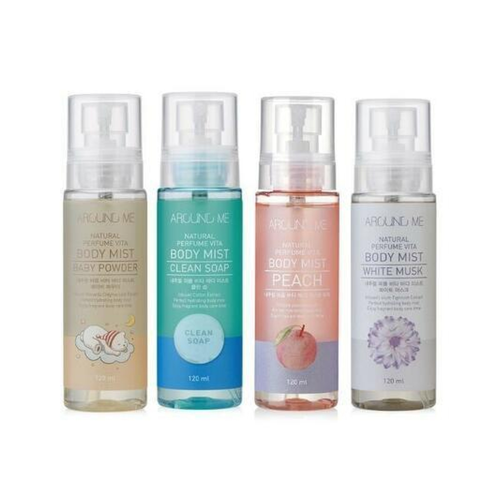 Welcos Мист для тела с экстрактом персика Around Me Natural Perfume Vita Body Mist Peach 120мл