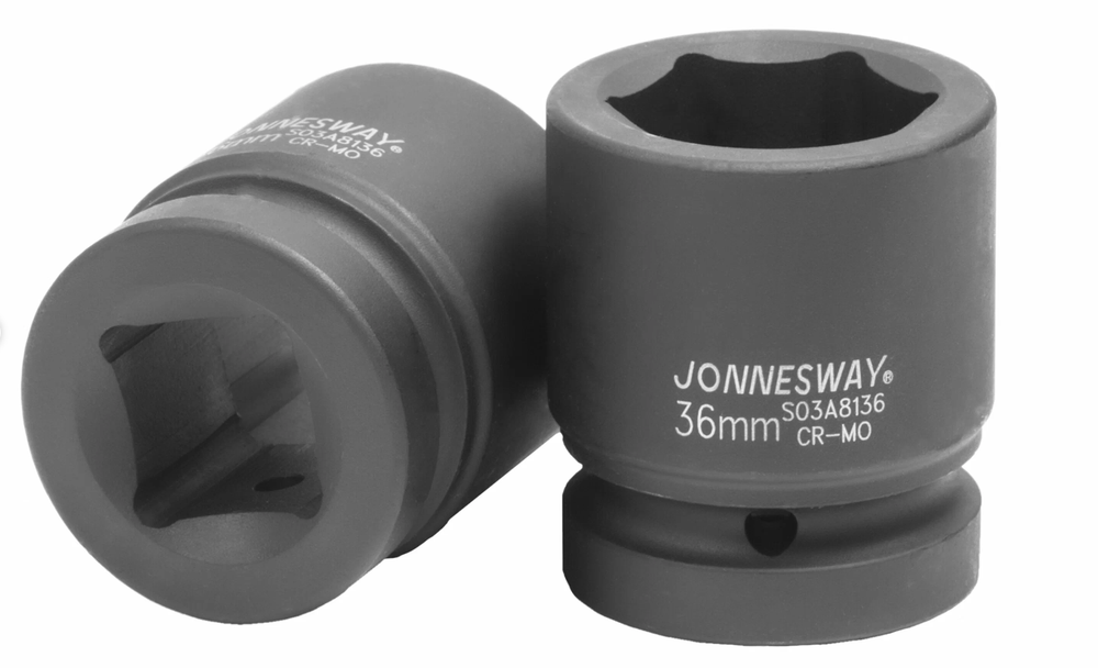Торцевая головка JONNESWAY S03A8136, 6-гранная, хромомолибденовая, 36 мм