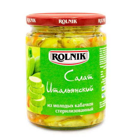 Салат "Итальянский" из молодых кабачков 420г. Рольник