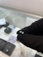 Серьги Crystal Circle с голубым халцедоном