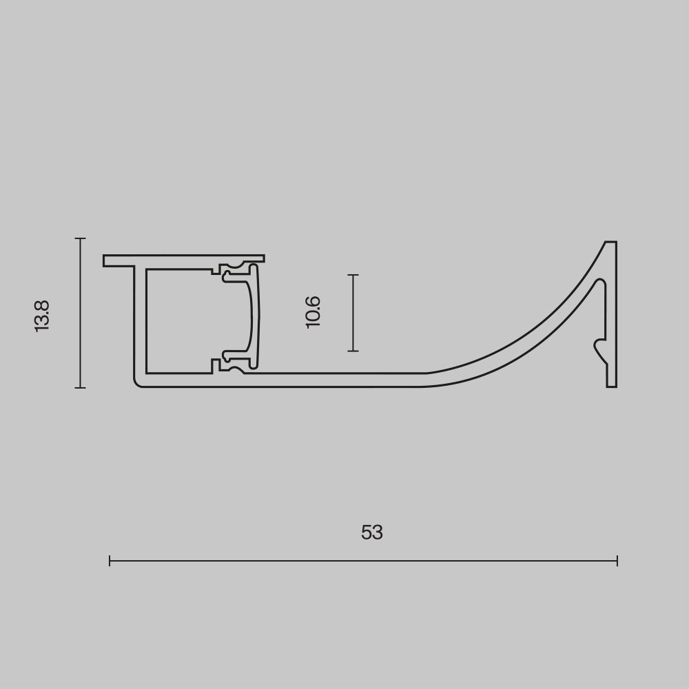 Профиль Maytoni   ALM-5314-S-2M
