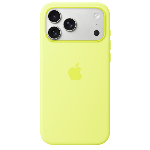 Силиконовый чехол Apple Silicone Case with MagSafe для iPhone 17 Pro Max, Neon Yellow
