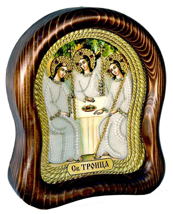 Икона Святая троица бисер