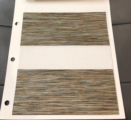 Рулонная штора День-Ночь Мини, ткань DN4112-04, цвет серый меланж