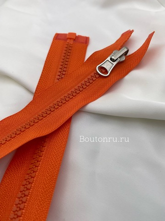 Молния тракторная оранжевый с перекидным бегунком