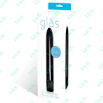 Гладкий прямой черный вибратор из стекла Smooth Operator, 18 см