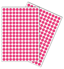 Темно-розовые виниловые наклейки для маркировки Policomprint М10, 10 мм.