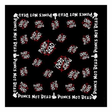 Бандана Punks not dead красное лого (095)