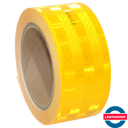 Жёлтая светоотражающая лента 104R для контурной маркировки 50,8 мм х 10 м