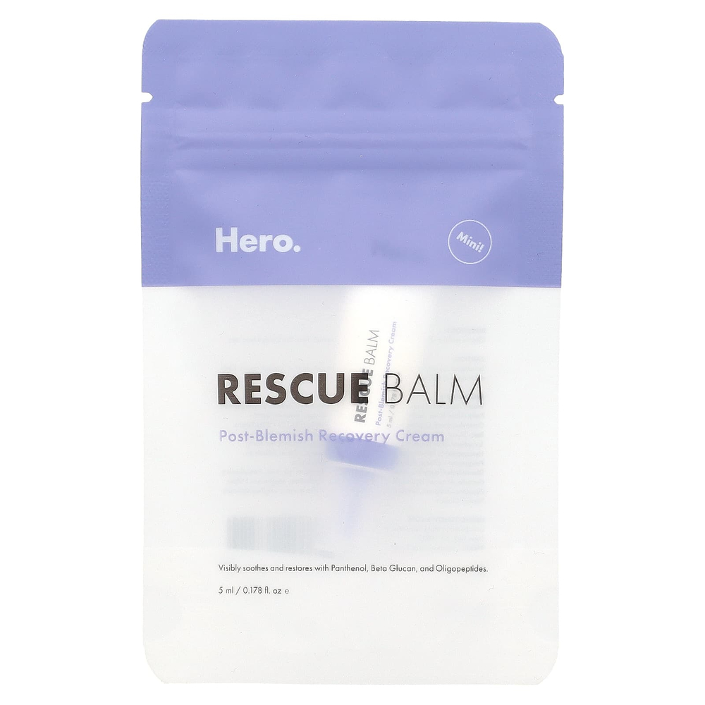 Hero Cosmetics, Rescue Balm, мини-бальзам, 5 мл (0,178 жидк. унции)