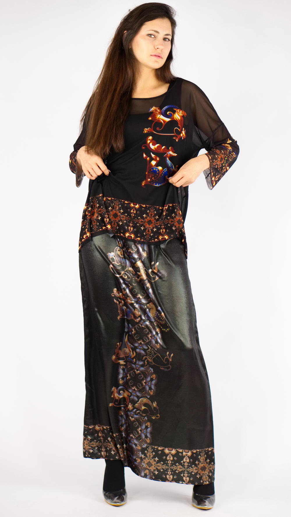 Юбка «Загадки скифов» по мотивам скифских тотемных изображений