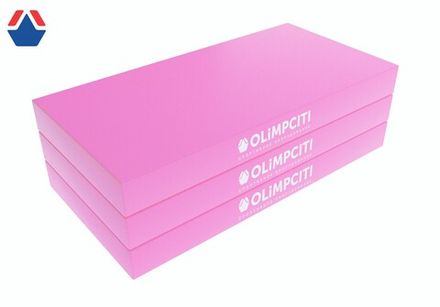 Мат спортивный складной 1000х1500х100 мм  3 сложения (вин.кожа) РОЗОВЫЙ