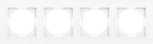 Рамка 4-я, Wave глянцевый белый, серия A07