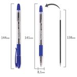 Ручка шариковая масляная с грипом BRAUBERG "Glassy", СИНЯЯ, корпус прозрачный, узел 0,7 мм, линия письма 0,35 мм, 142698