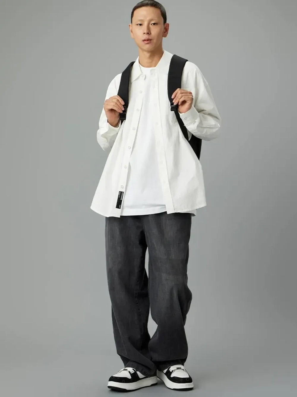 Джинсовые брюки со шнурком