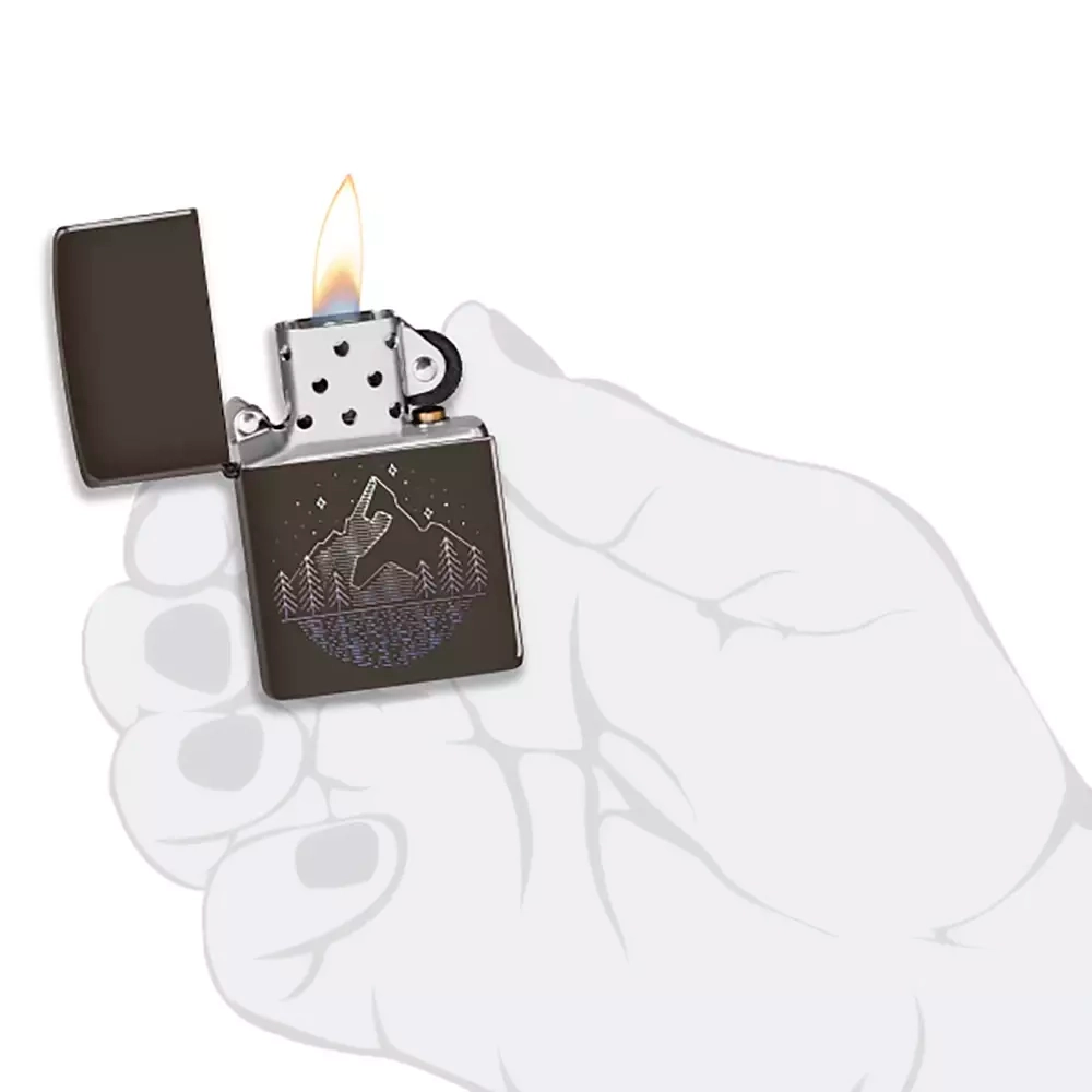 Зажигалка Zippo 49633 Mountain Design, Brown