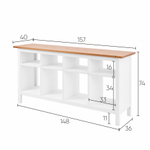 Стол-консоль Хемнэс Hemnes/Кымор, 157х74х40 см, белый/светло-коричневый