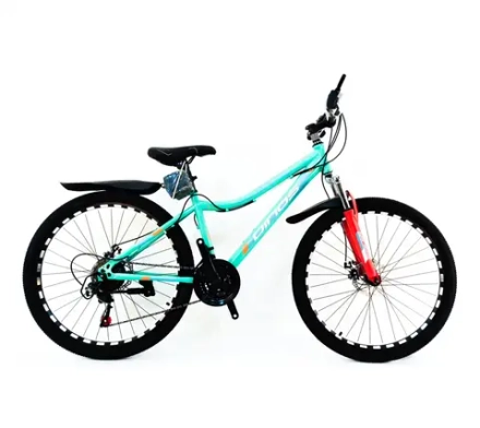 Велосипед Dinos 26" 21скор (стальная дамская рама, диск. тормоз) Бирюзовый (DIN-35-2)