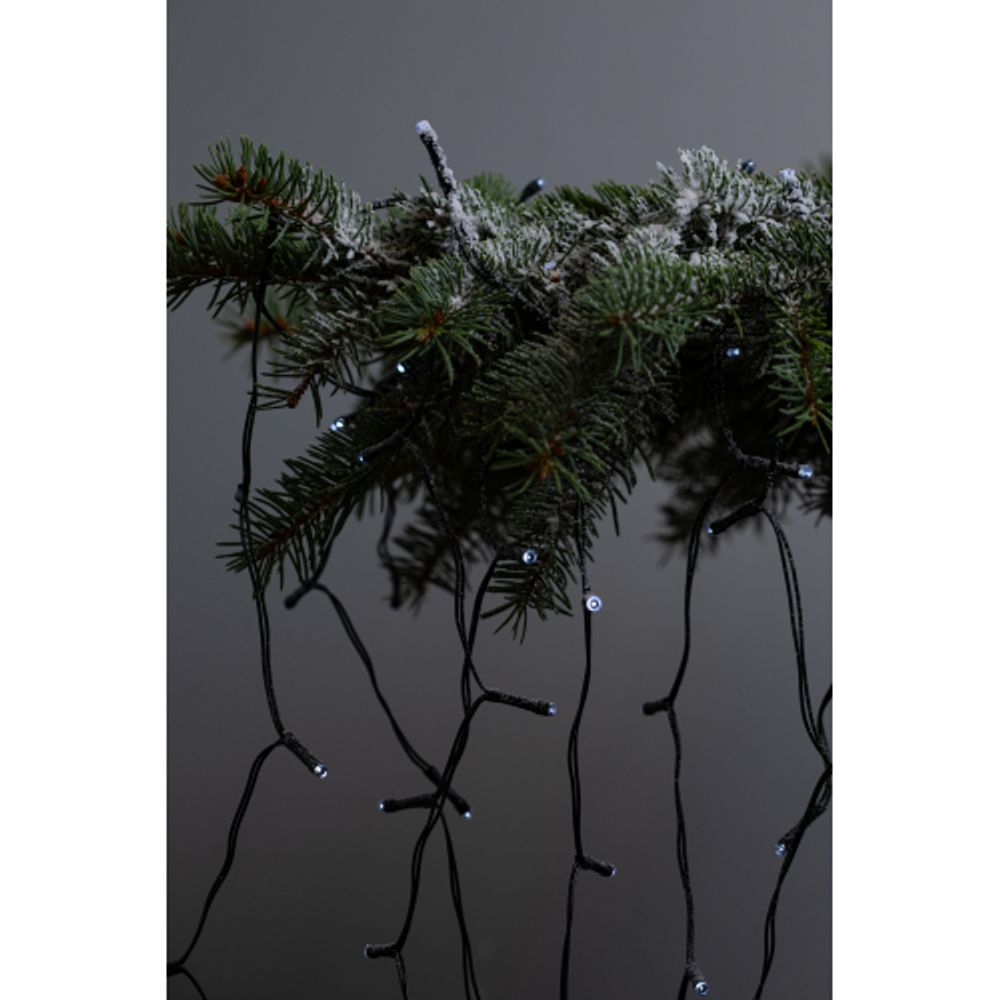 Садовая гирлянда ЭРА ERASF22-29 Бахрома на солнечной батарее холодный свет 2.4*0.5 м