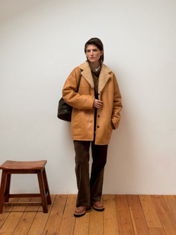 Двусторонняя дубленка Cozy Intelligent Camel