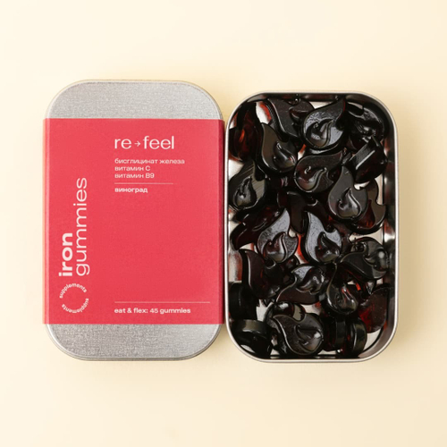 RE-FEEL IRON GUMMIES Комплекс для поддержания уровня железа (мармелад 45)
