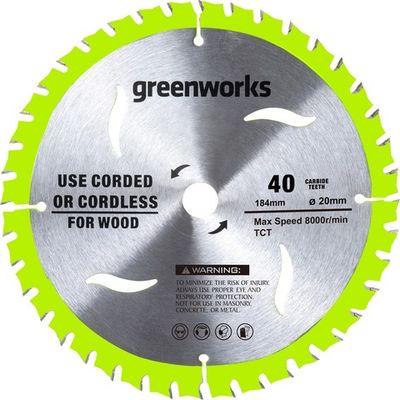 Диск пильный GREENWORKS 184x20х40T   2943307