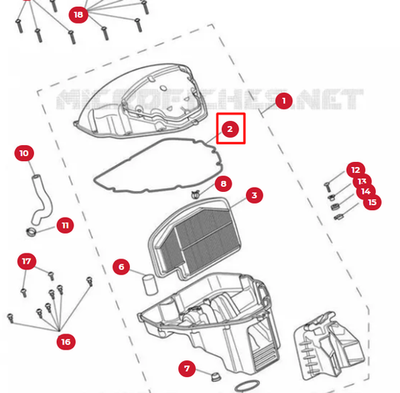 Triumph Прокладка корпуса воздушного фильтра T2205743