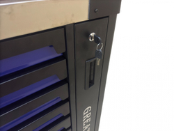 Инструментальная тележка GW-8ST BLUE Great Wolf (8 ящиков, центральный замок, колеса с блокировкой, усиленная)