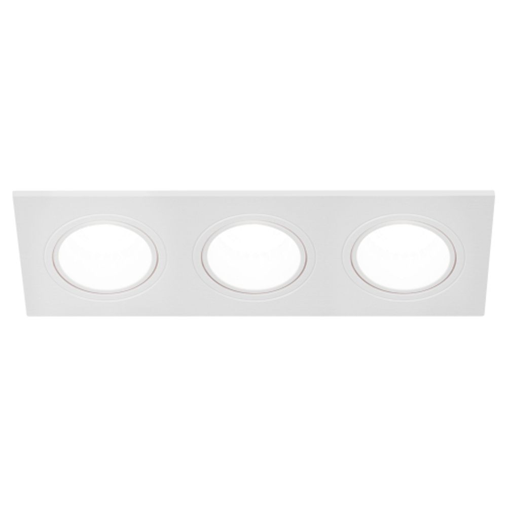 Встраиваемый светильник декоративный ЭРА KL90-3 WH MR16/GU5.3 белый, пластиковый