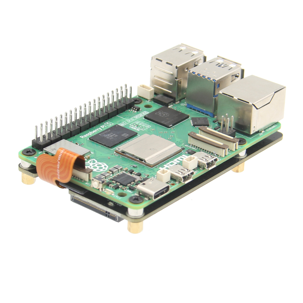 Нижний переходной адаптер x1002 для Raspberry pi 5 c Pcie на M.2 2280 NVMe SSD