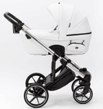 Детская коляска Adamex Lumi Air SE Deluxe 3 в 1 L-SA501 (БЕЛ.КОЖА+ХРОМ РАМА)