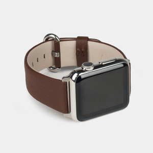 Ремешок для Apple Watch 44/45/46 mm из кожи теленка, цвета шоколад