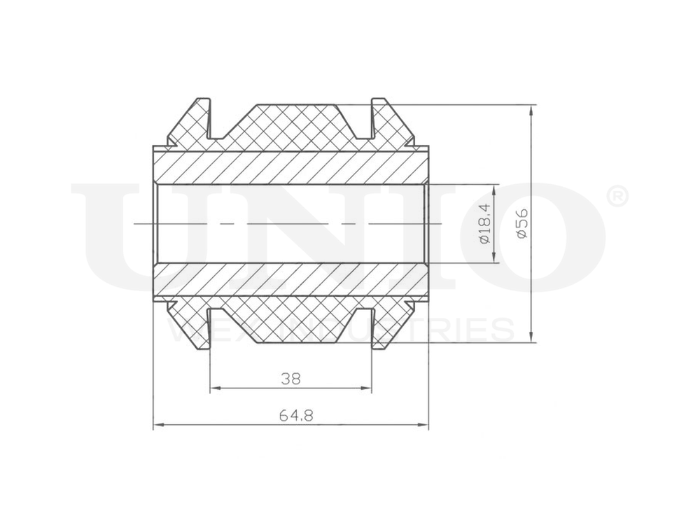 Сайлентблок передний переднего нижнего рычага UNIO RMP-20506