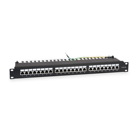 Патч-панель 19", 1U, 24 порта WRline WR-PL-24-C5E-D