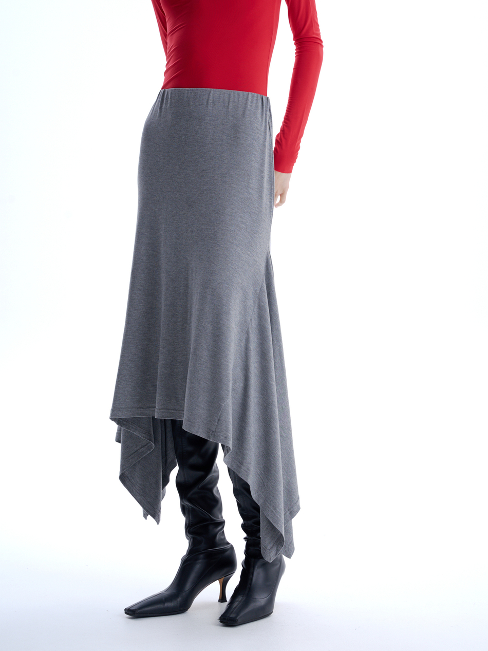 Юбка асимметричная "(dis)balance" серая Юбка асимметричная "(dis)balance" серая