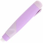 Ластик выдвижной BRAUBERG "REWIND" + 2 сменных ластика, 112х21х24 мм, белый, лавандовый корпус, блистер, 272690