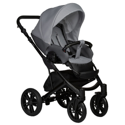 Детская коляска Indigo Mio S 2 в 1 04 т.серая кожа+св.серый