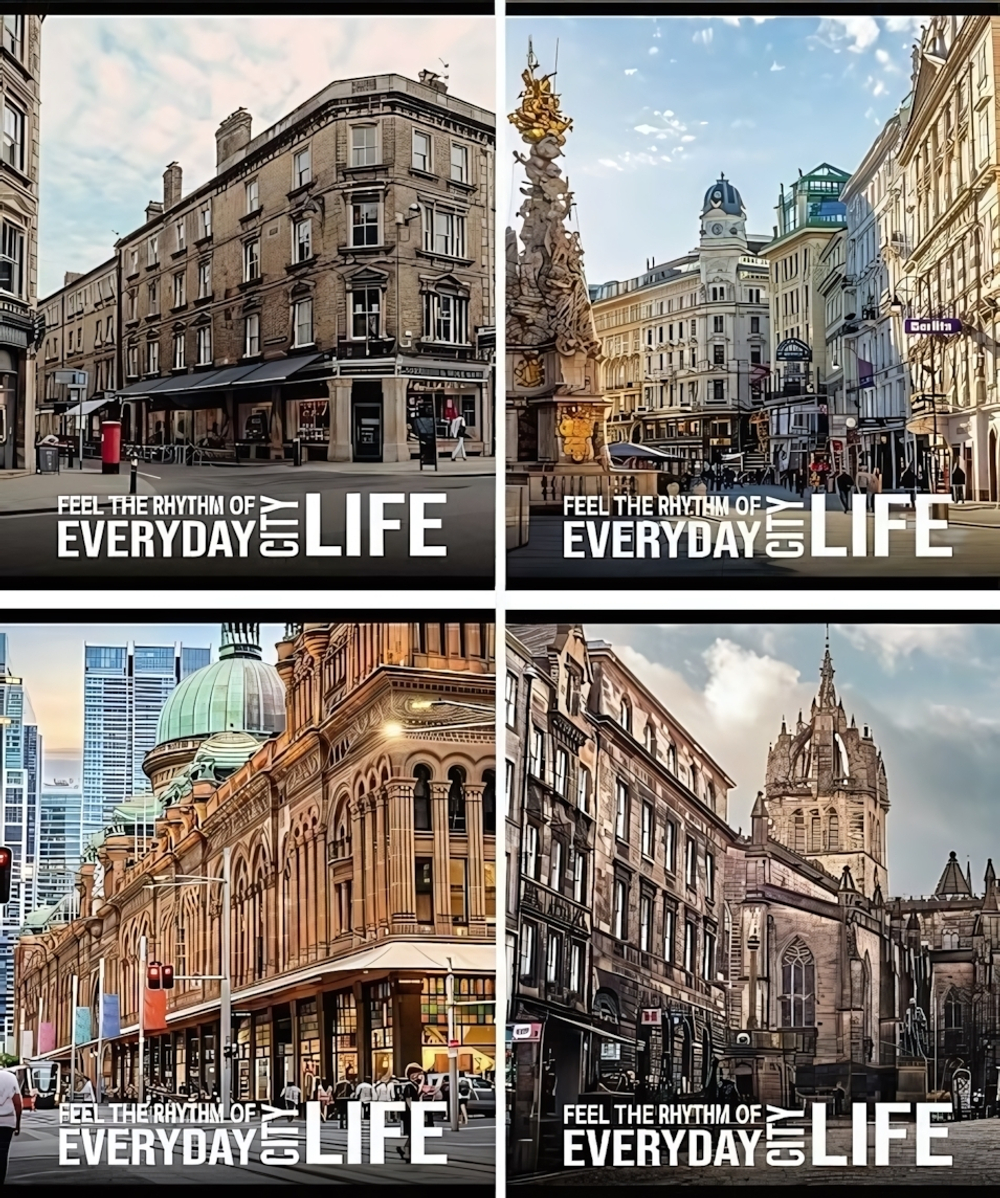 Тетрадь А5 96л. клетка "Ночные города" офс.№2 (Creativiki)