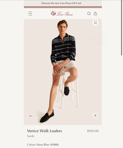 Лоферы Loro Piana Venice Walk