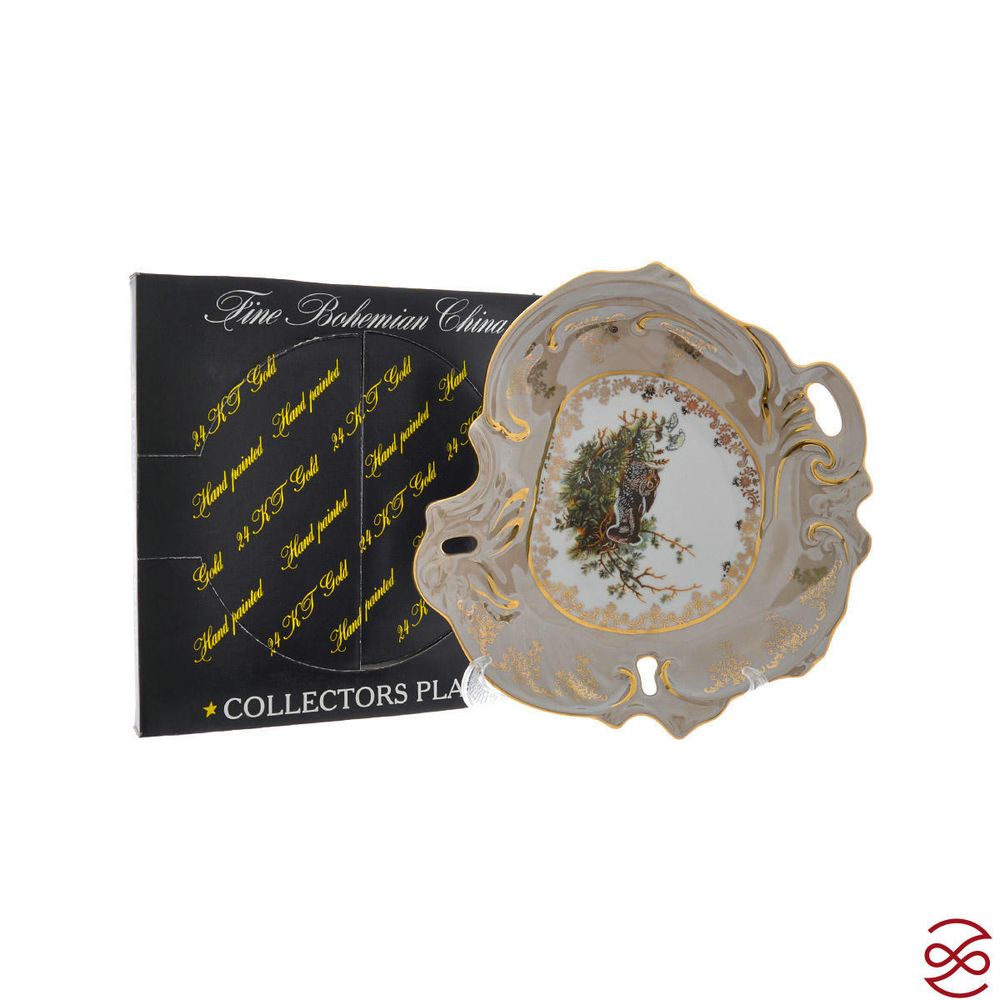 Салатник ракушка Queen's Crown Охота Бежевая 28 см