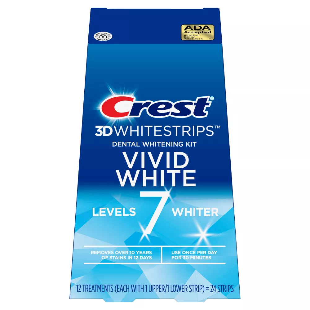 Курс 12 дней | Crest 3D Whitestrips Vivid White – Отбеливающие полоски для зубов